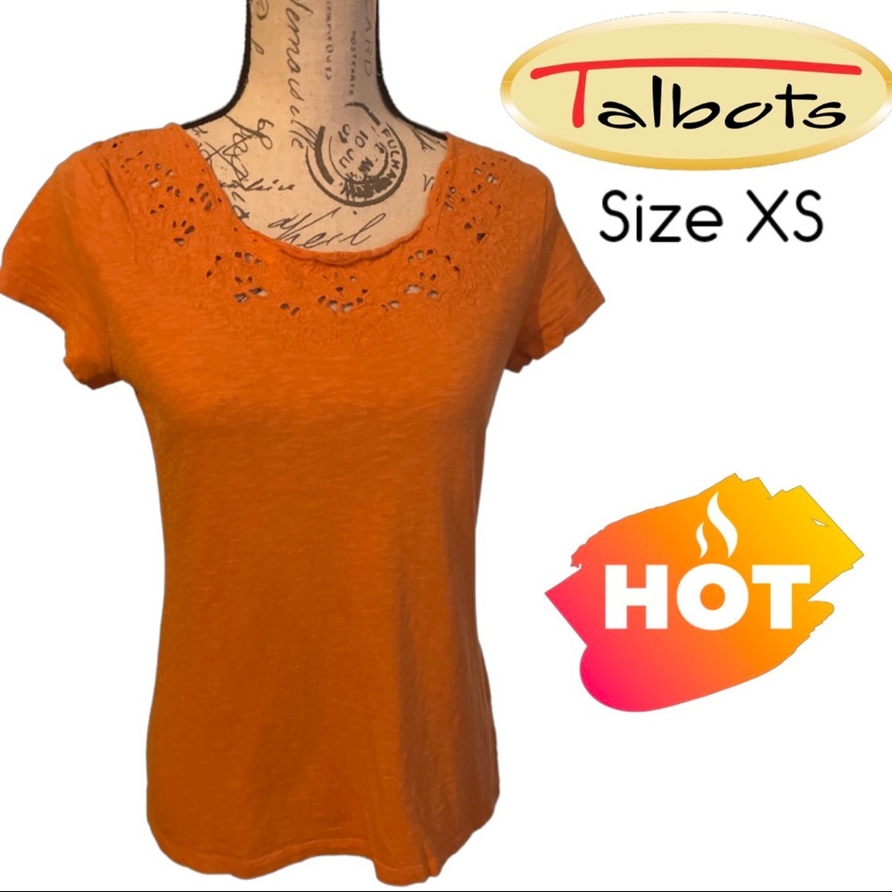 Size X Small Orange T-Shirt by Talbots